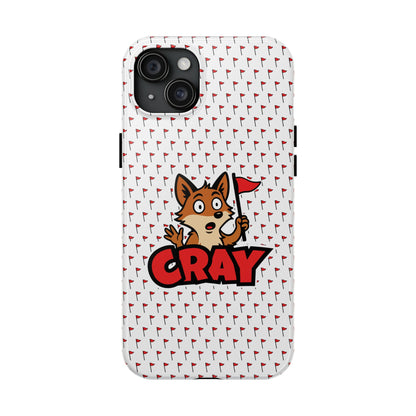 Cray Phone Case - White - Red Flag Fox