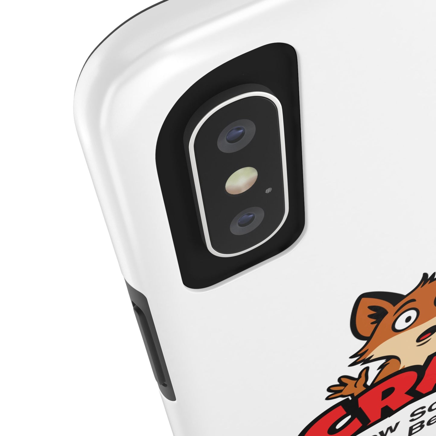 Cray Phone Case (tagline) - White - Red Flag Fox