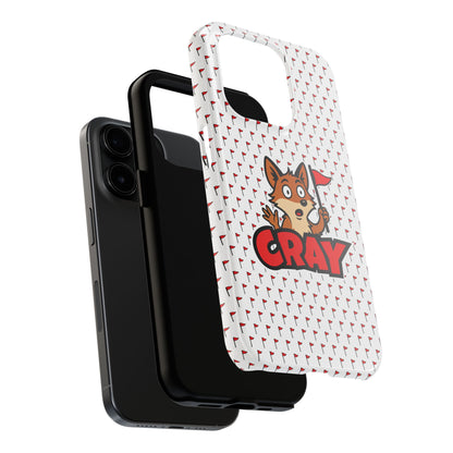 Cray Phone Case - White - Red Flag Fox
