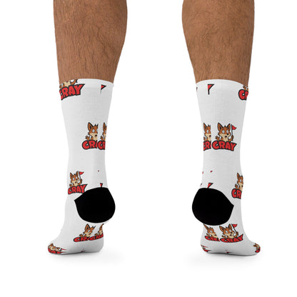 Cray Logo Pattern Recycled Poly Socks [Eco-Friendly]