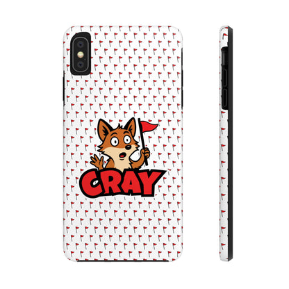 Cray Phone Case - White - Red Flag Fox