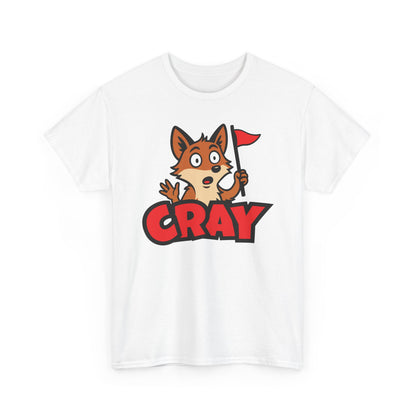 Cray Unisex T-Shirt - White - Red Flag Fox