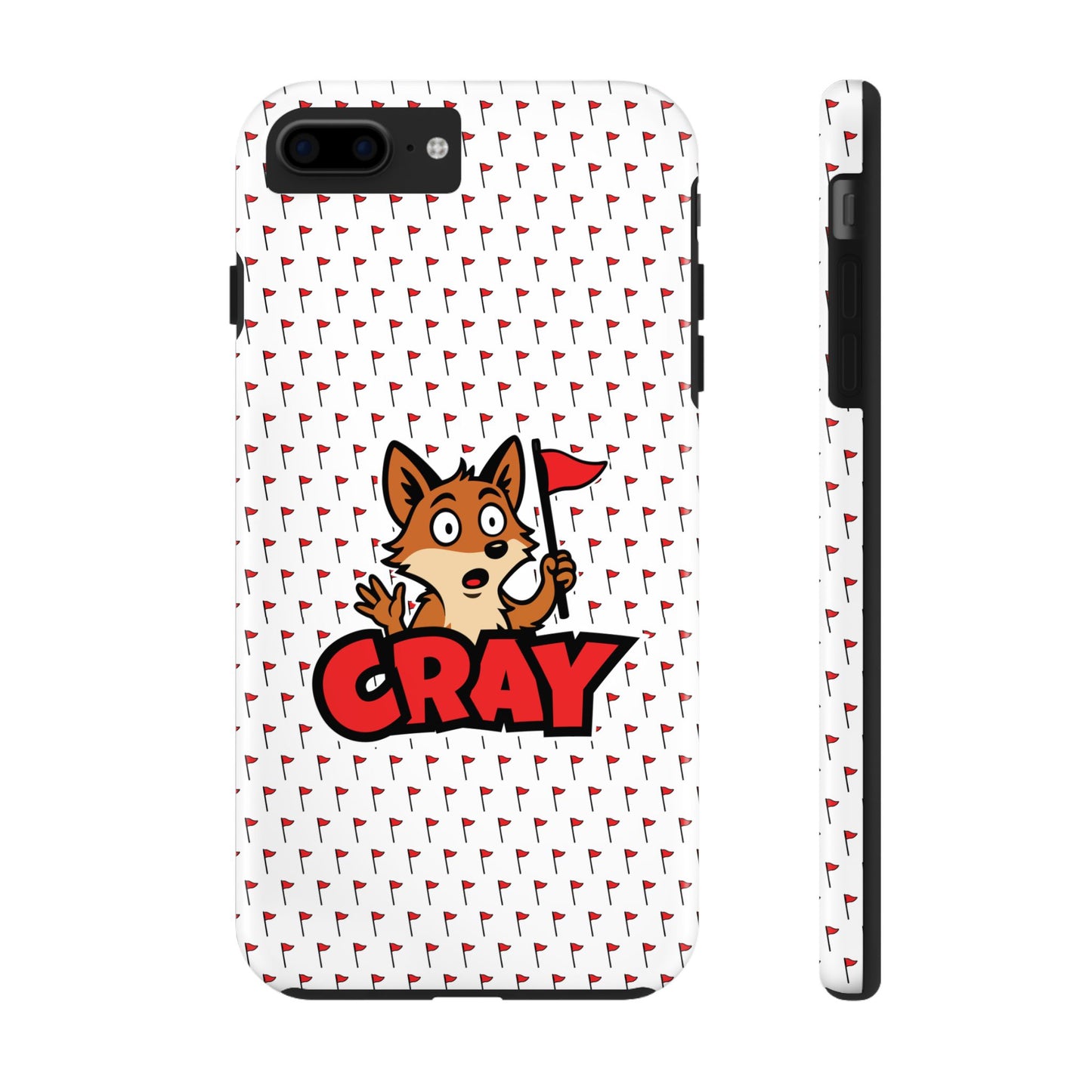 Cray Phone Case - White - Red Flag Fox