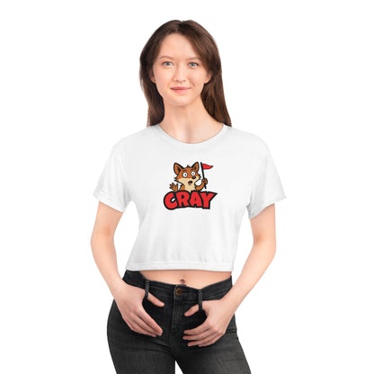 Cray Crop Top (Large Logo) - Red Flag Fox