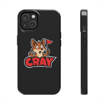 Cray Phone Case - Black - Red Flag Fox