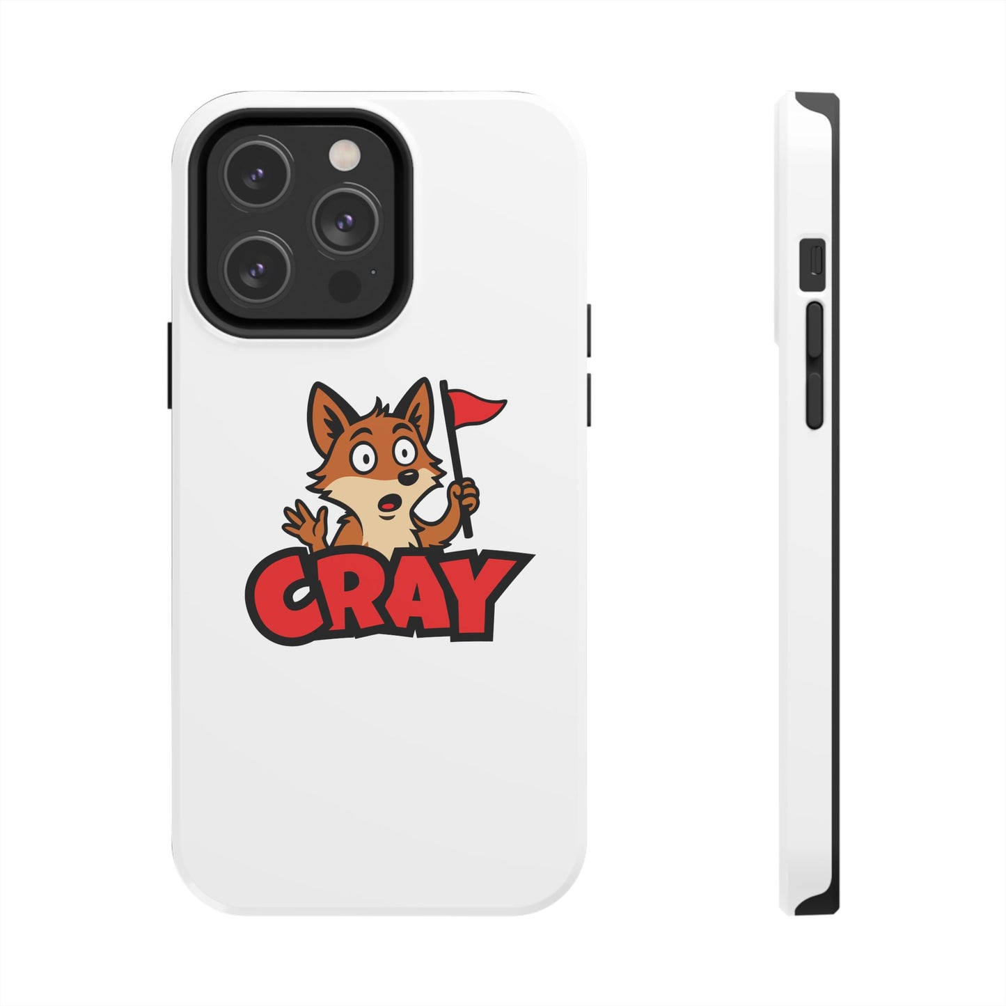 Cray Phone Case - White - Red Flag Fox
