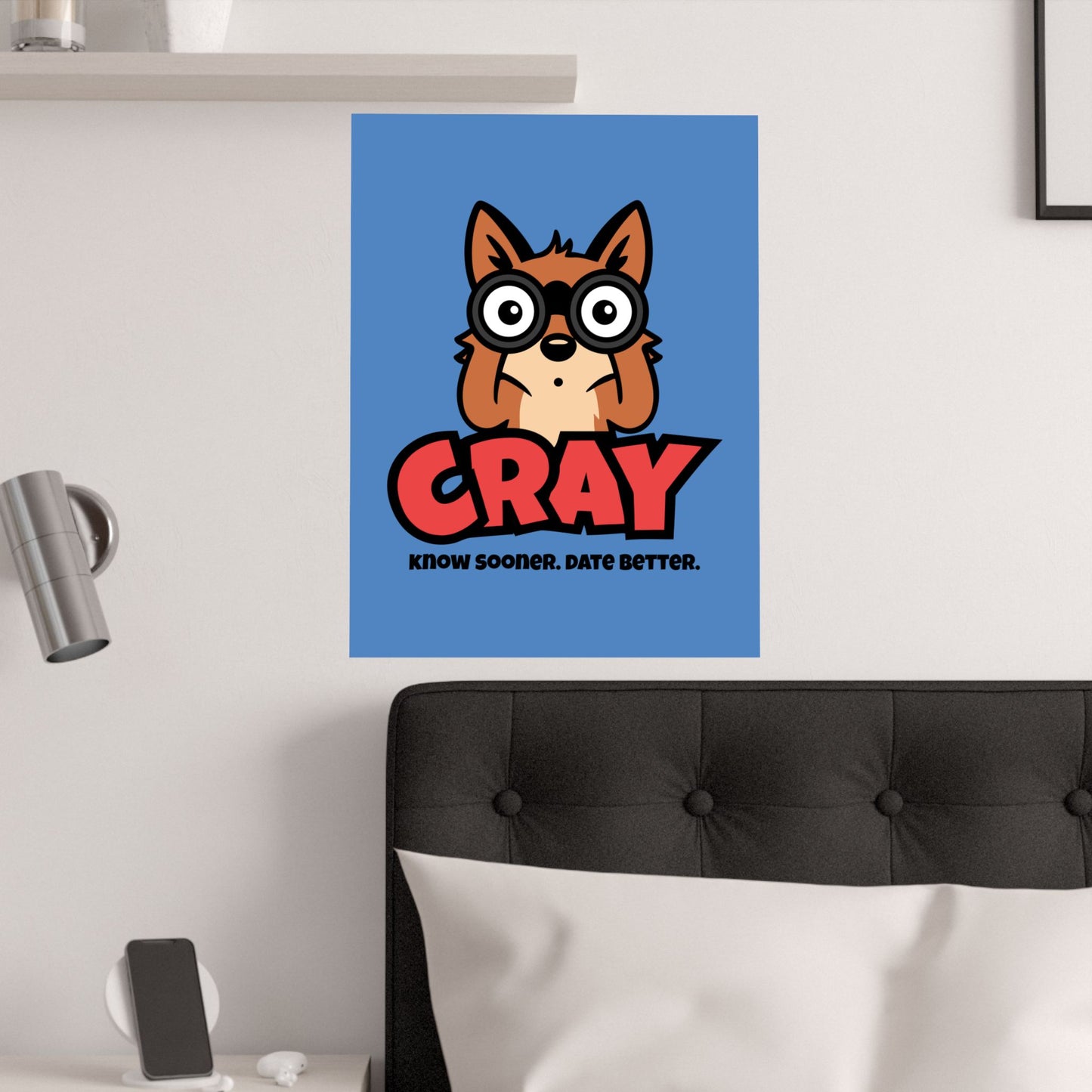 Cray Fox w/ Binoculars Poster (18"x24")