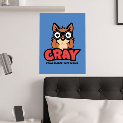 Cray Fox w/ Binoculars Poster (18"x24")
