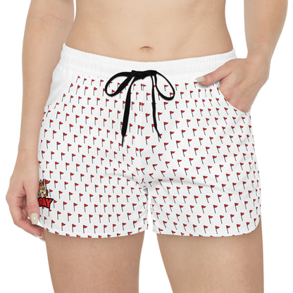Women's Casual Shorts w/ Flag Pattern and Cray Logo