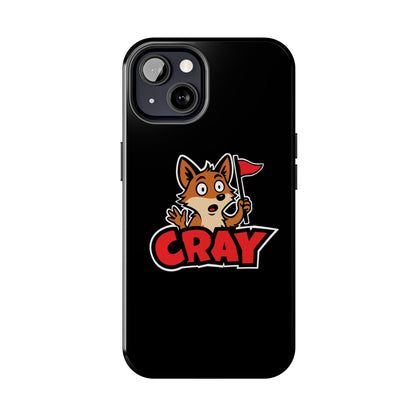 Cray Phone Case - Black - Red Flag Fox