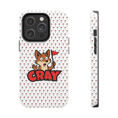 Cray Phone Case - White - Red Flag Fox
