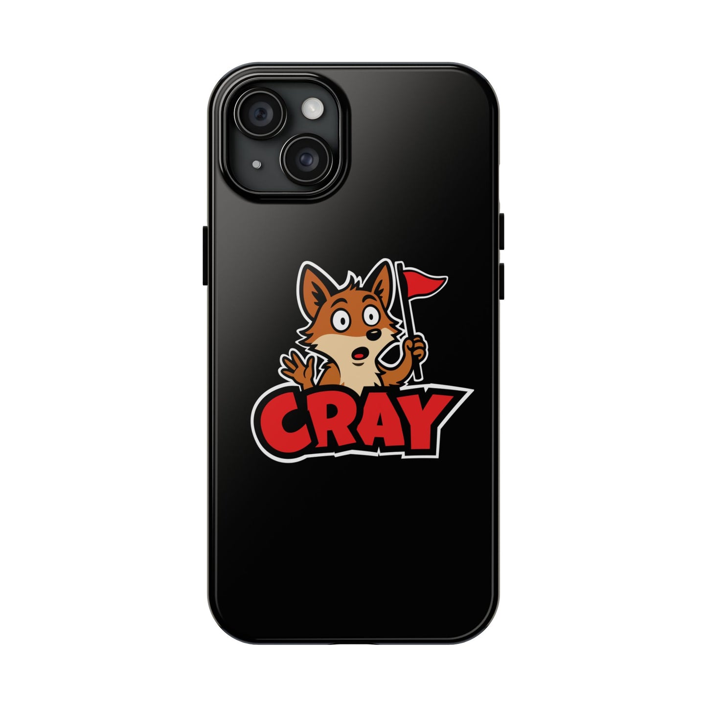 Cray Phone Case - Black - Red Flag Fox