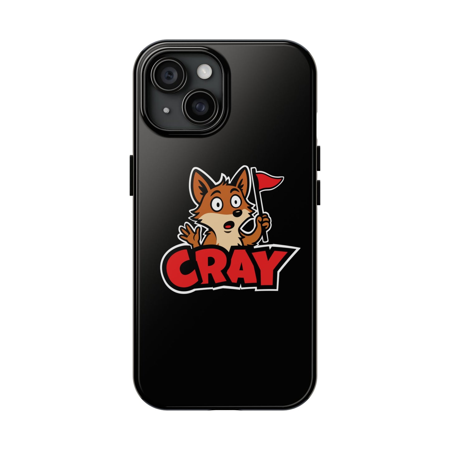 Cray Phone Case - Black - Red Flag Fox