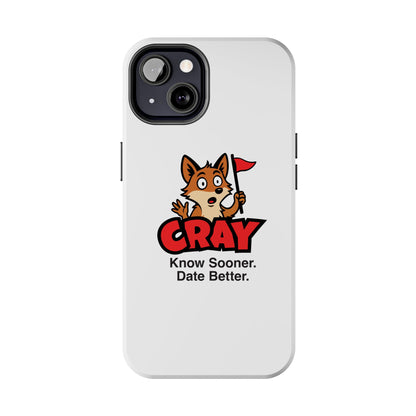 Cray Phone Case (tagline) - White - Red Flag Fox