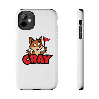 Cray Phone Case - White - Red Flag Fox