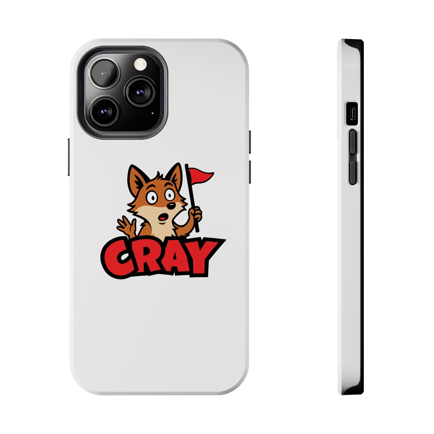 Cray Phone Case - White - Red Flag Fox