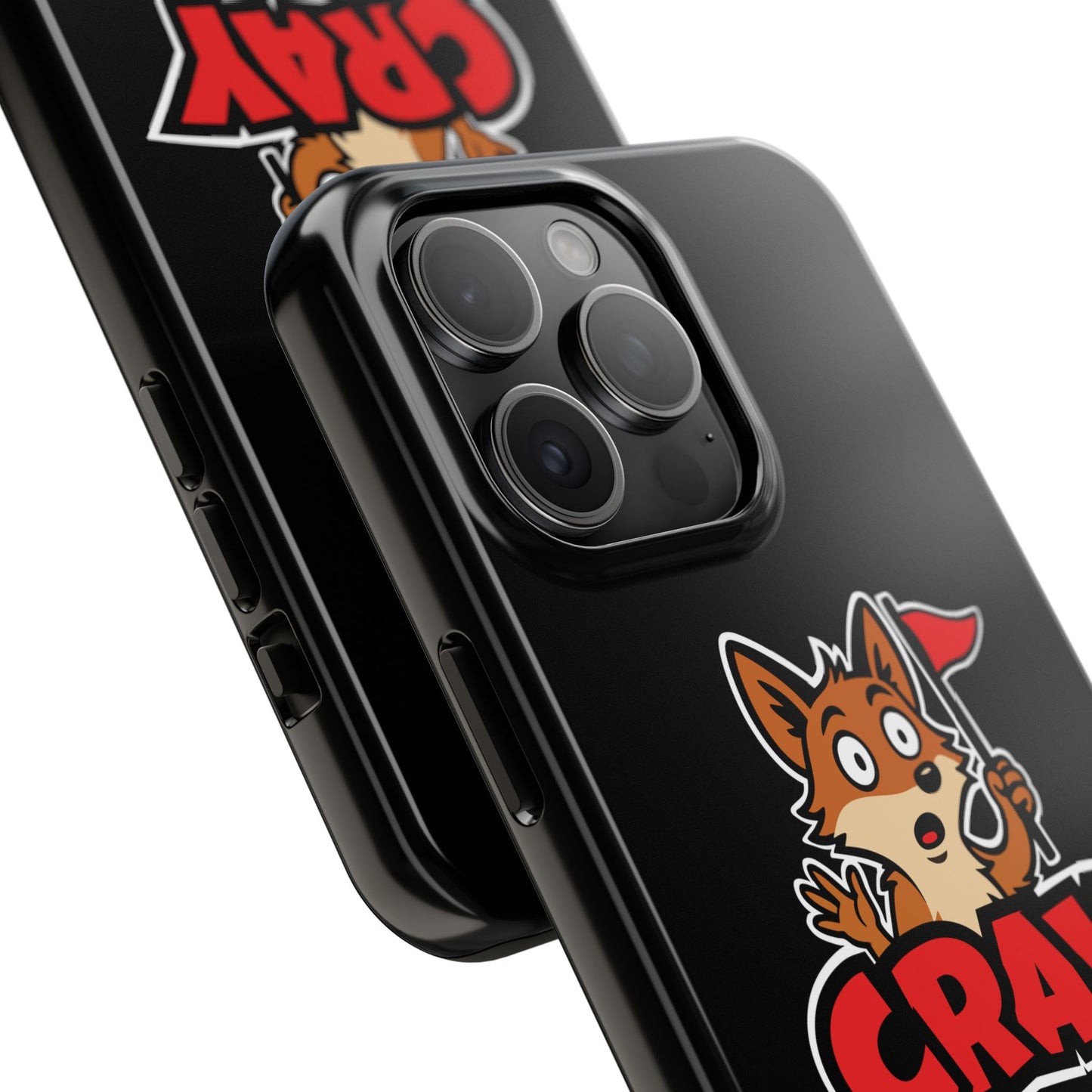 Cray Phone Case - Black - Red Flag Fox
