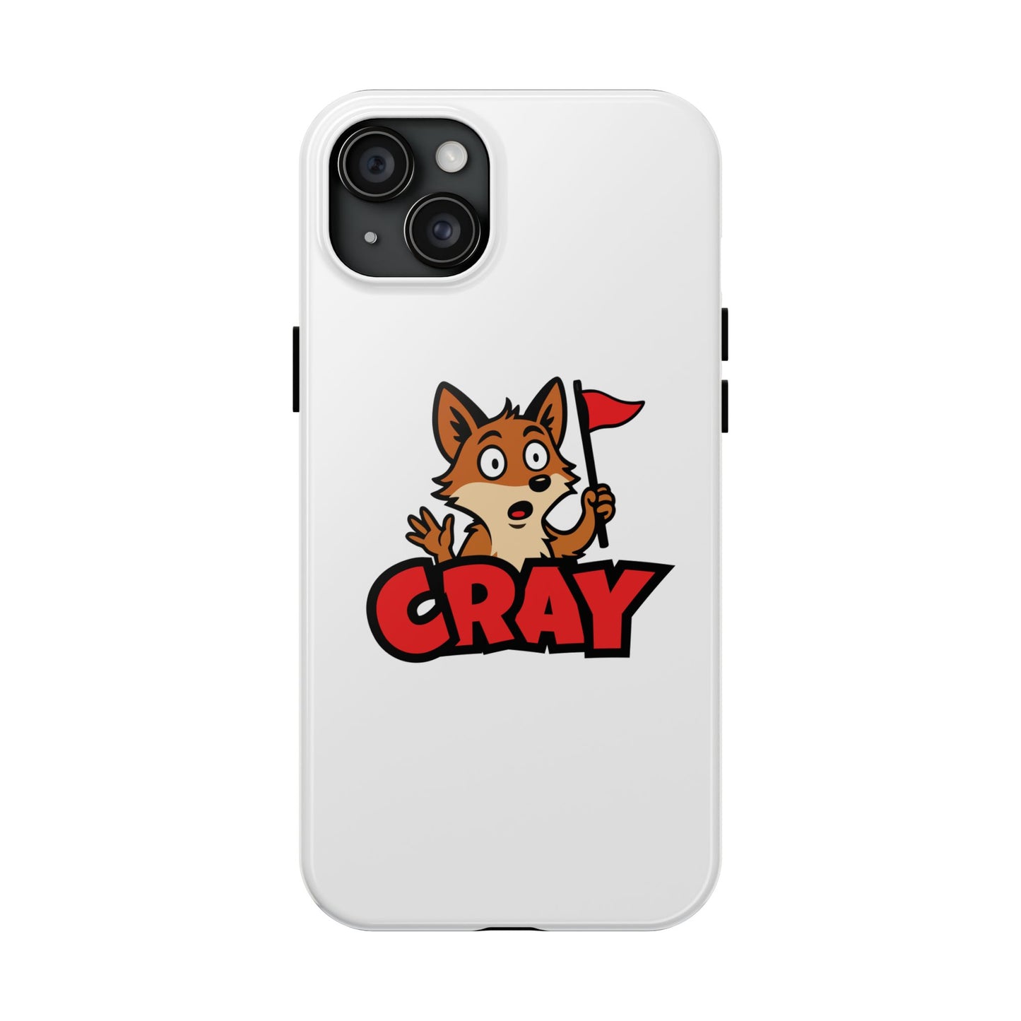 Cray Phone Case - White - Red Flag Fox