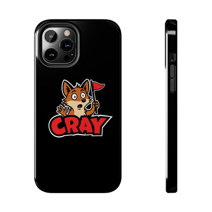 Cray Phone Case - Black - Red Flag Fox