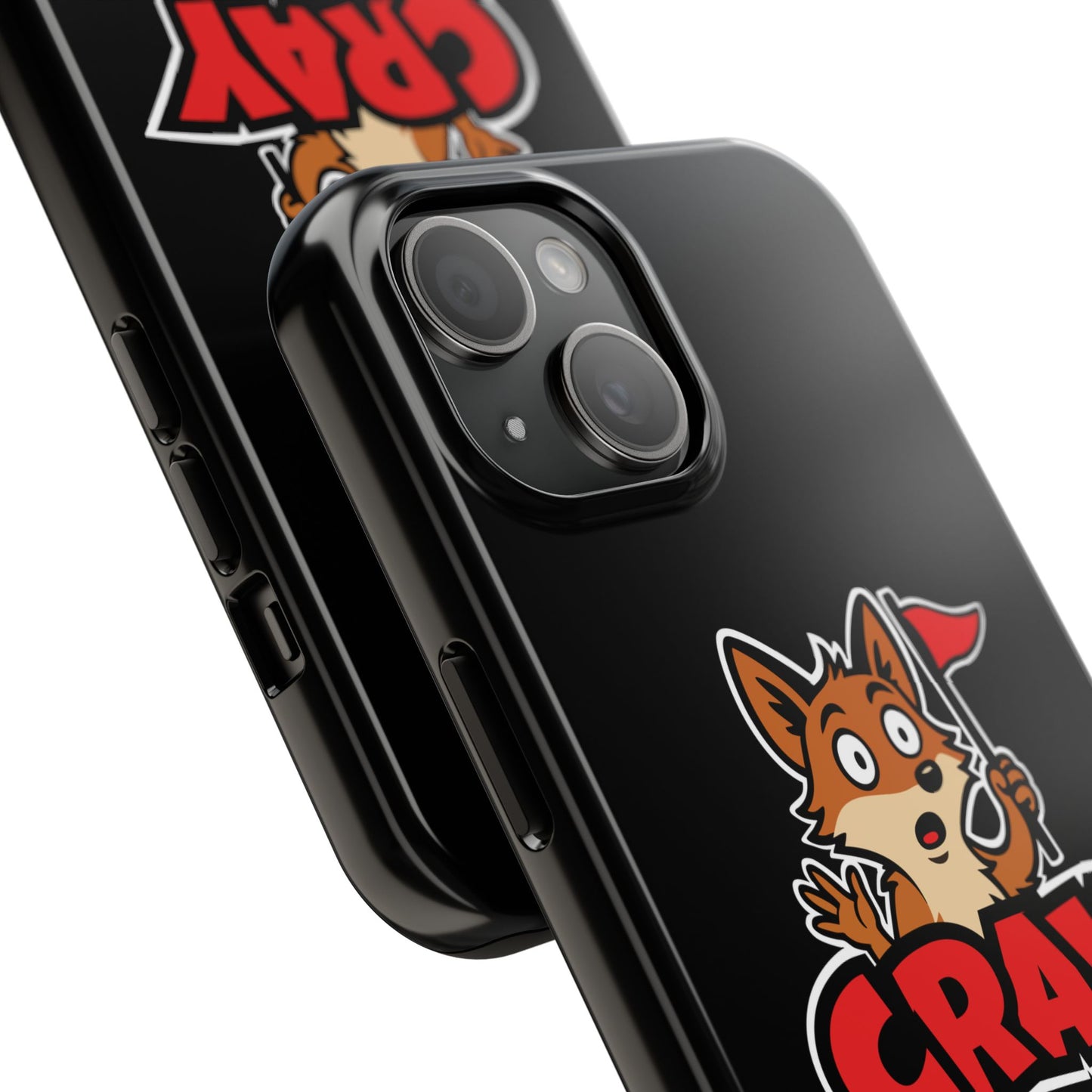 Cray Phone Case - Black - Red Flag Fox