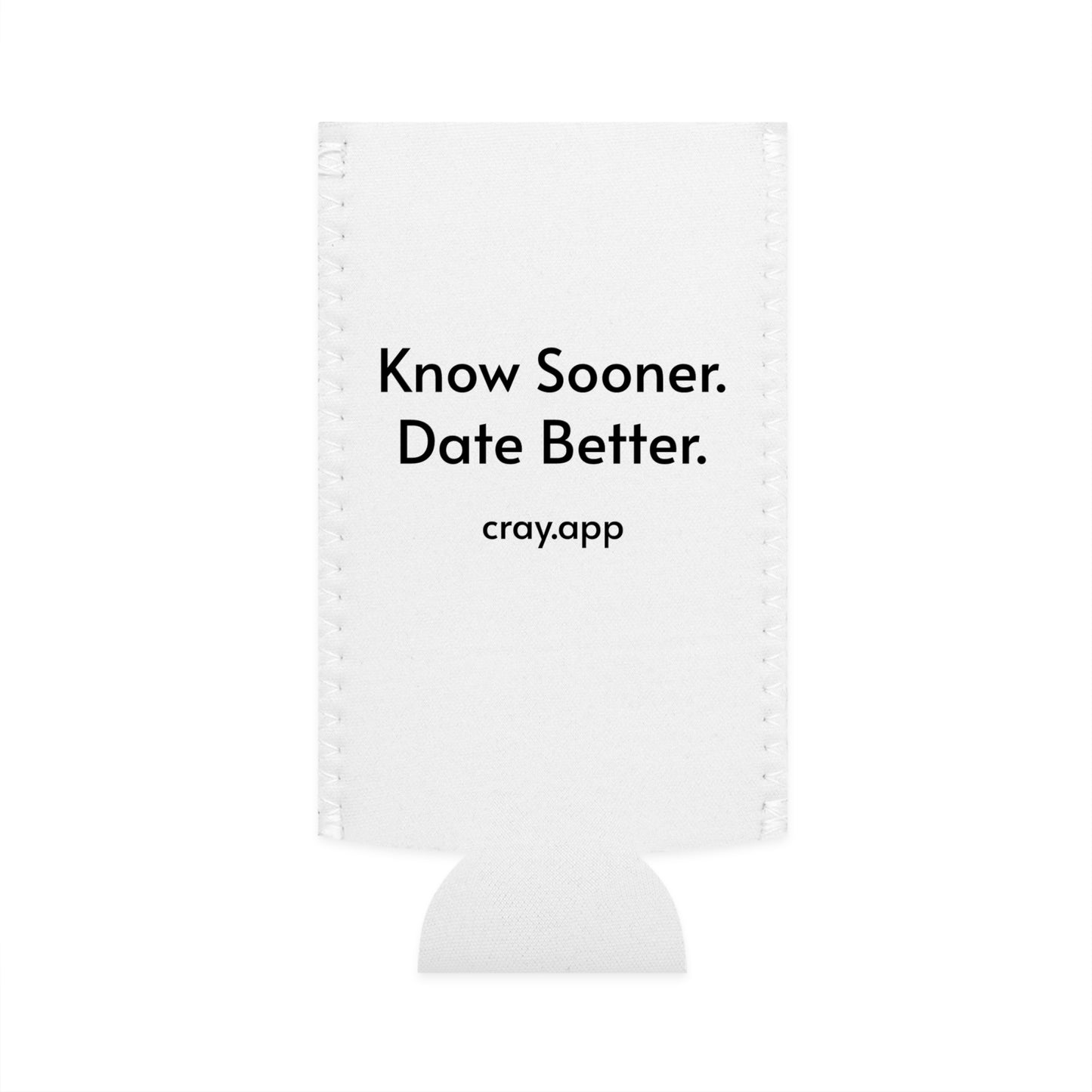 Cray Slim Can Cooler - White - Red Flag Fox