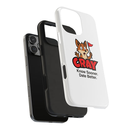 Cray Phone Case (tagline) - White - Red Flag Fox
