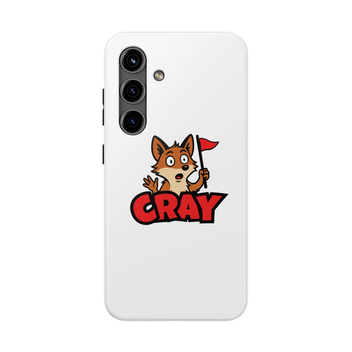 Cray Phone Case - White - Red Flag Fox