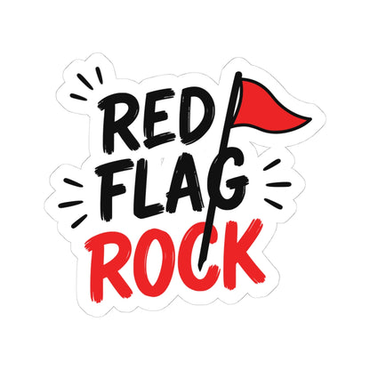 Red Flag Rock Sticker