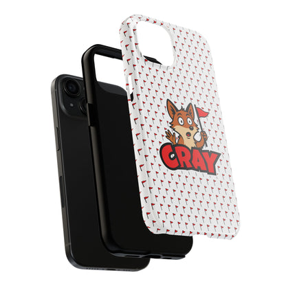Cray Phone Case - White - Red Flag Fox