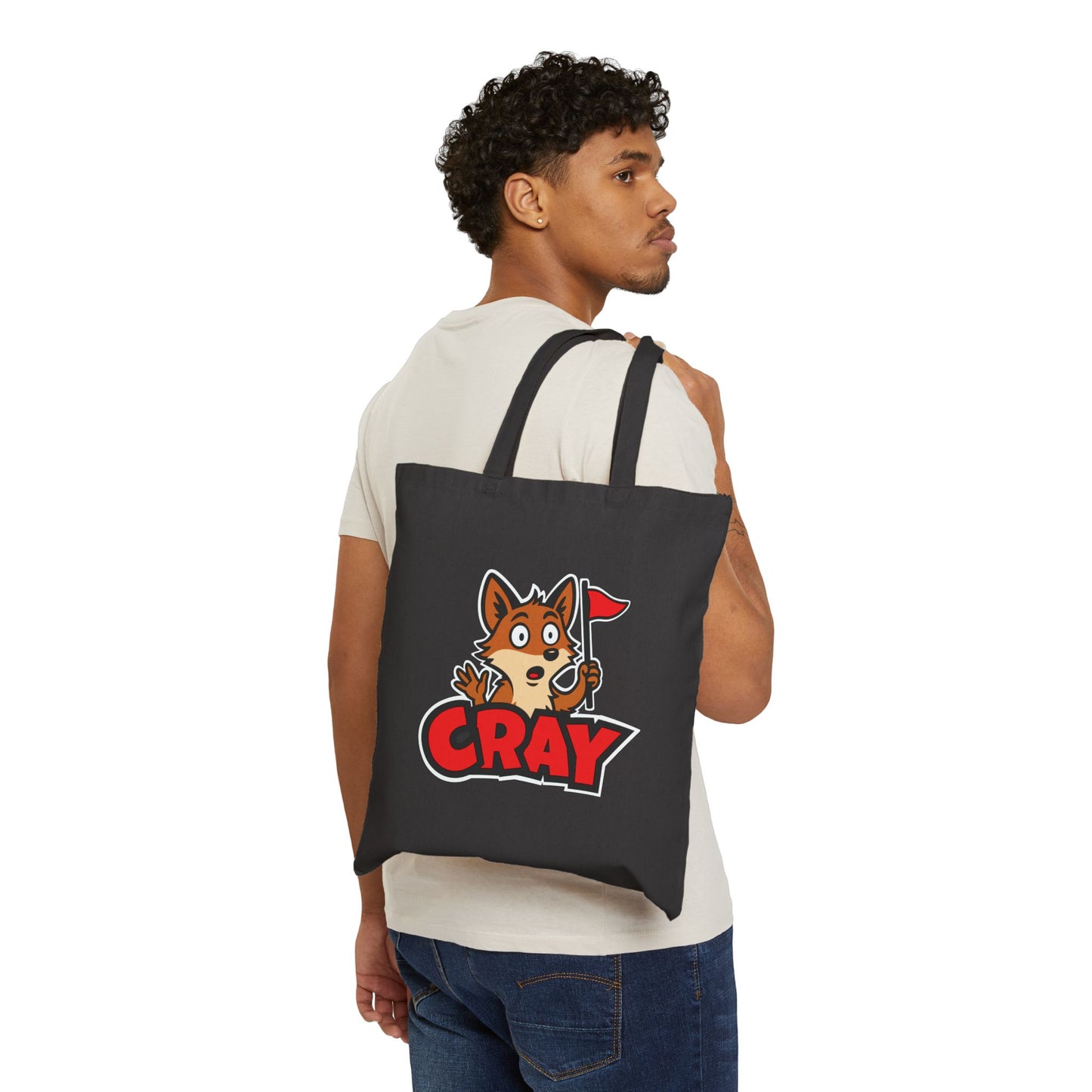 Cray Tote Bag - Black - Red Flag Fox