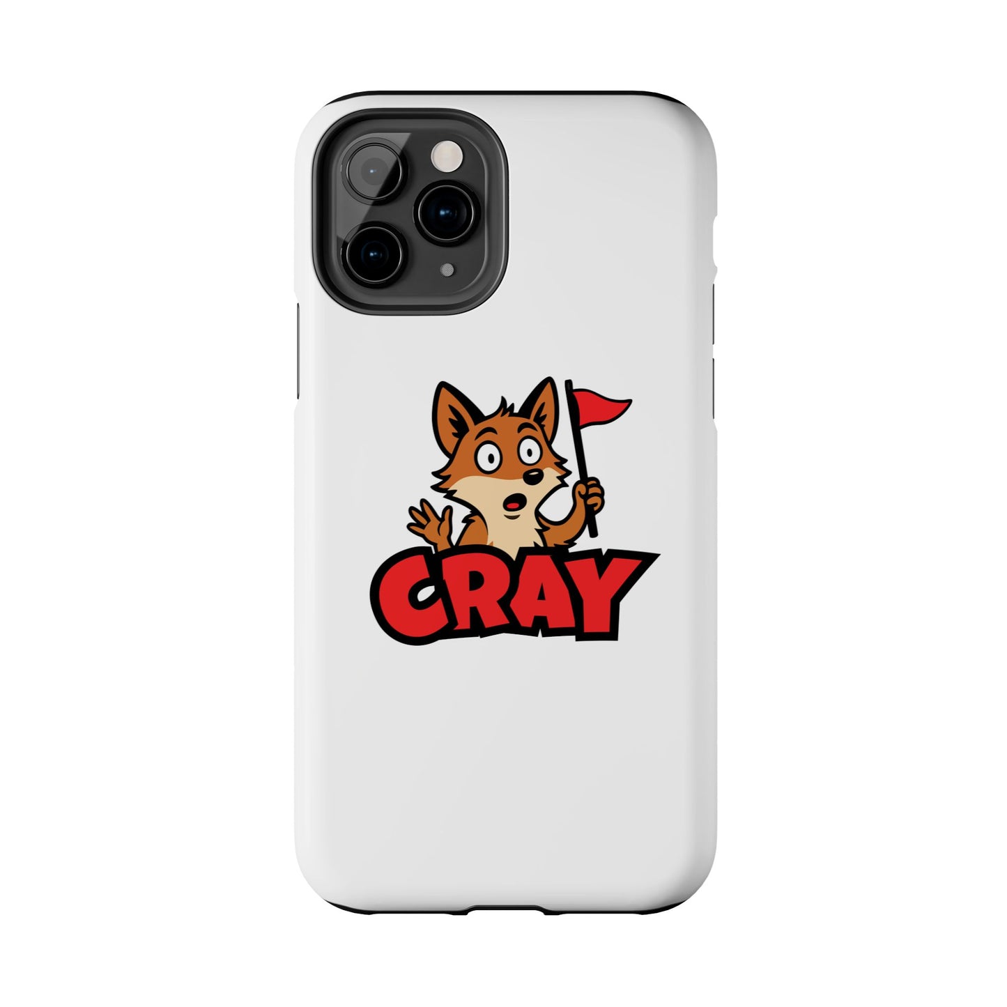 Cray Phone Case - White - Red Flag Fox