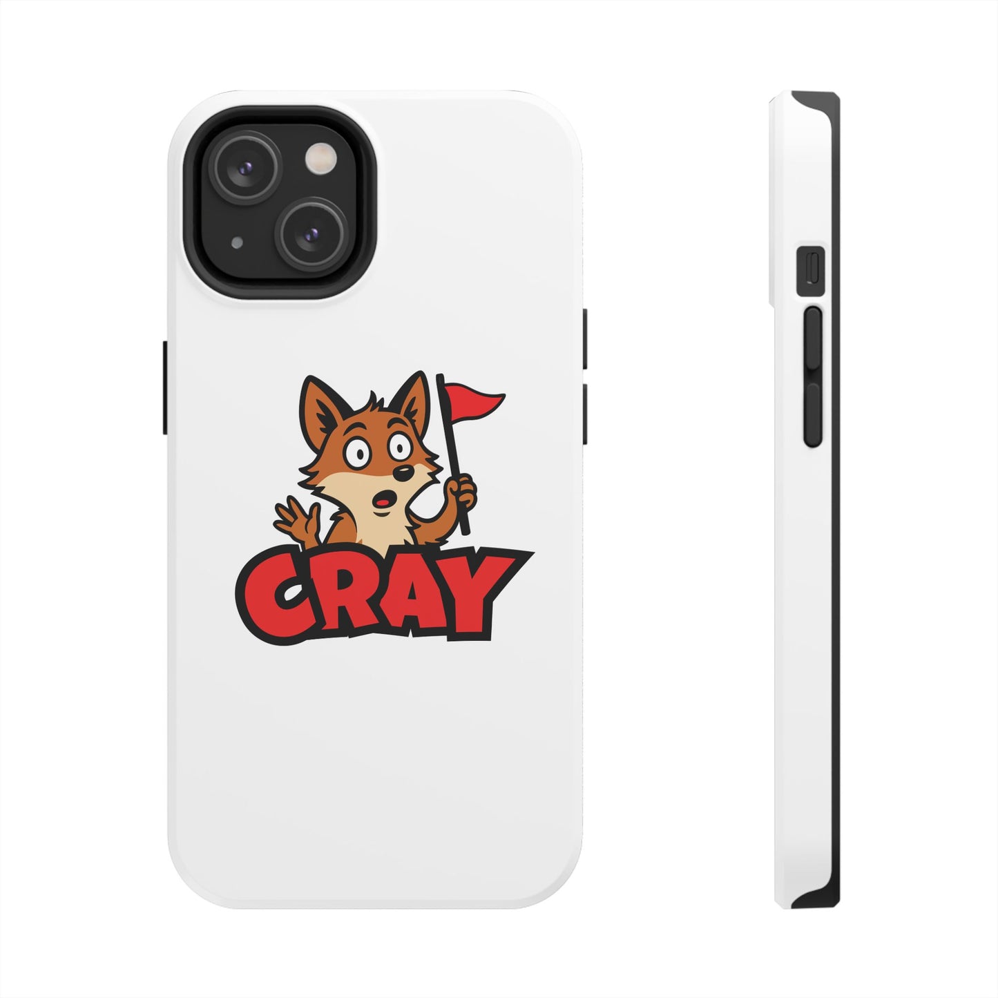 Cray Phone Case - White - Red Flag Fox