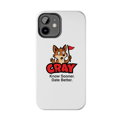Cray Phone Case (tagline) - White - Red Flag Fox