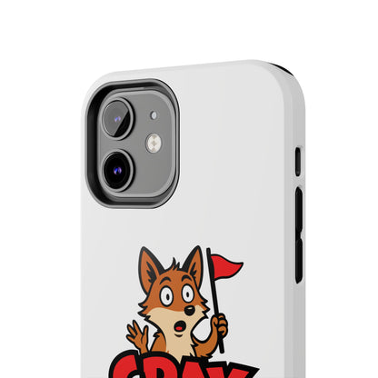 Cray Phone Case - White - Red Flag Fox