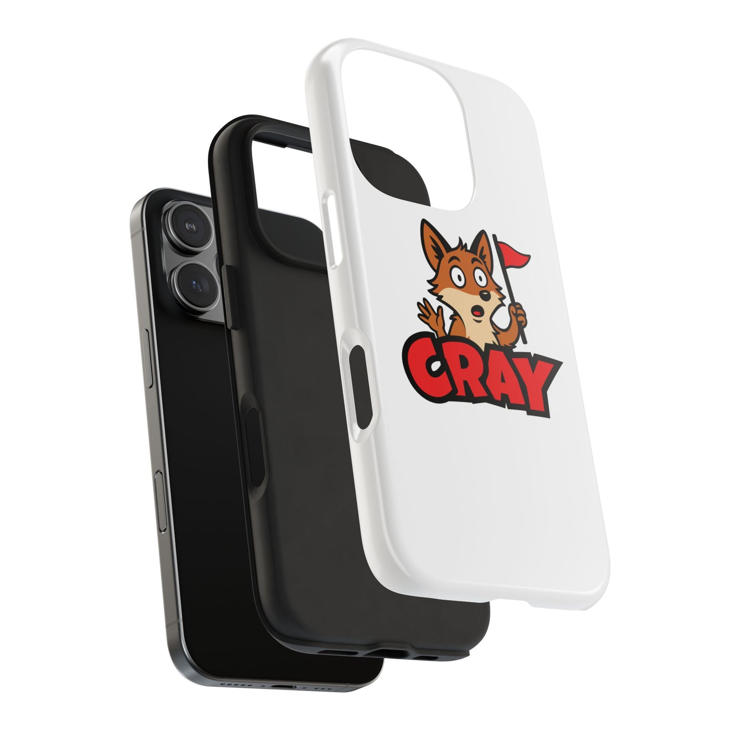 Cray Phone Case - White - Red Flag Fox