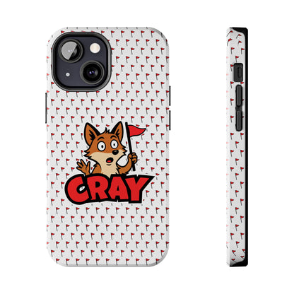 Cray Phone Case - White - Red Flag Fox