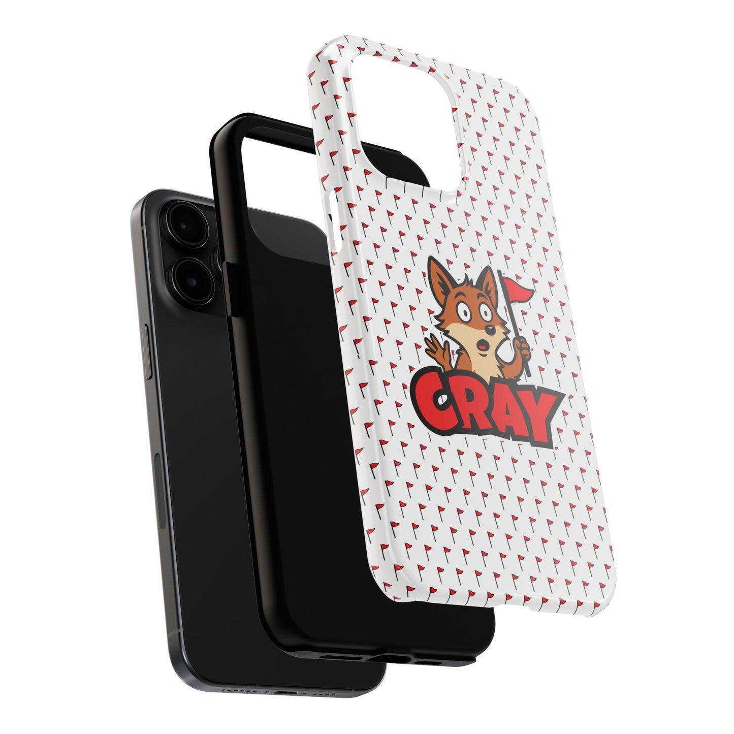 Cray Phone Case - White - Red Flag Fox