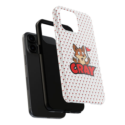 Cray Phone Case - White - Red Flag Fox