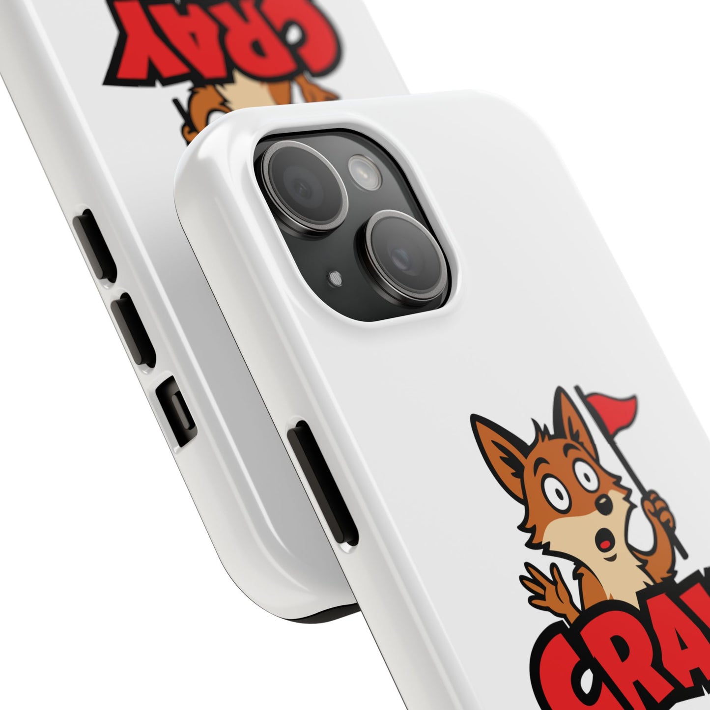 Cray Phone Case - White - Red Flag Fox