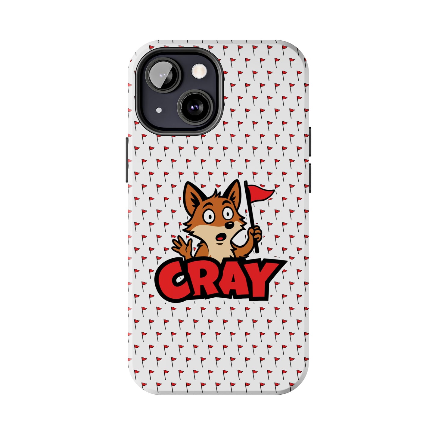 Cray Phone Case - White - Red Flag Fox