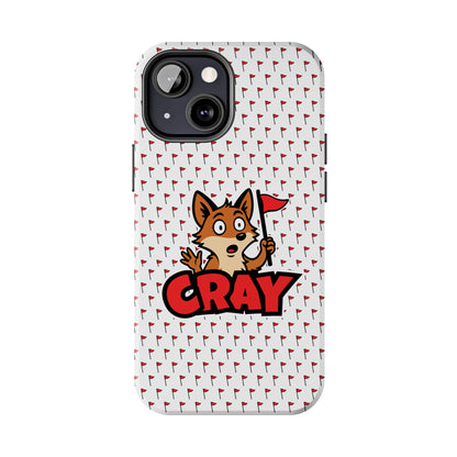 Cray Phone Case - White - Red Flag Fox