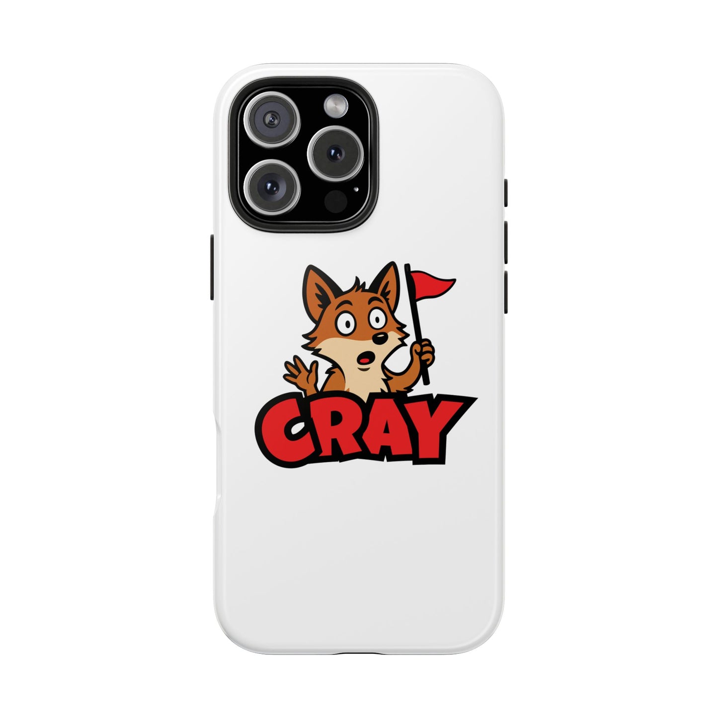Cray Phone Case - White - Red Flag Fox