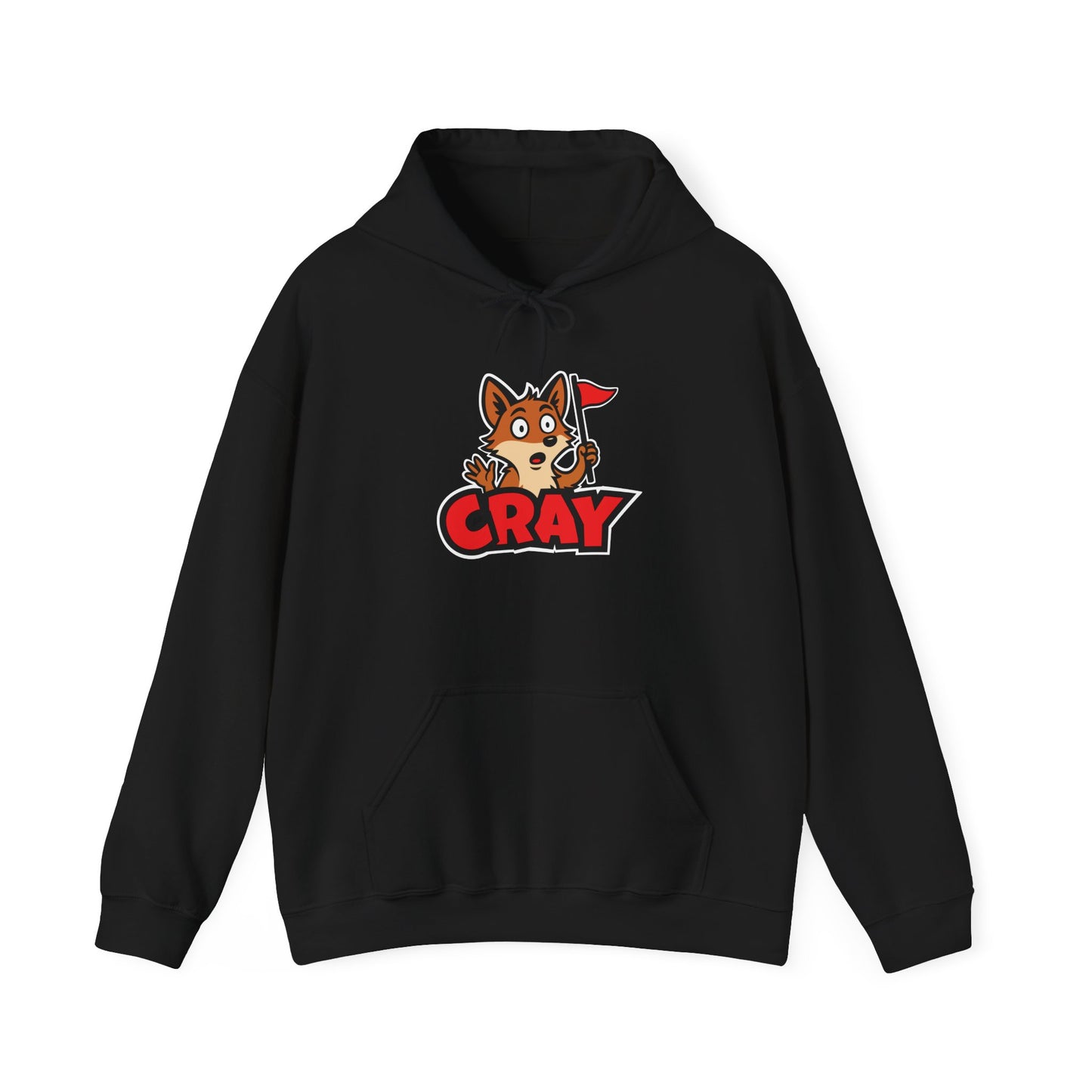 Cray Unisex Hoodie - Black - Red Flag Fox