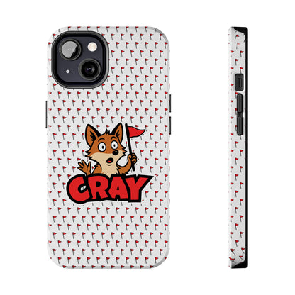 Cray Phone Case - White - Red Flag Fox
