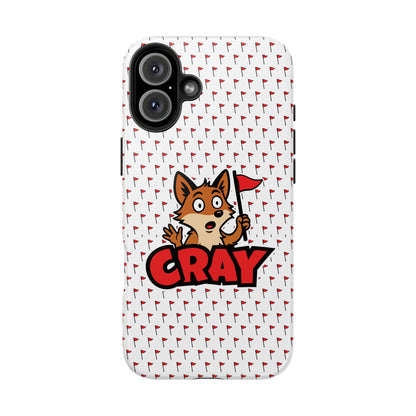 Cray Phone Case - White - Red Flag Fox