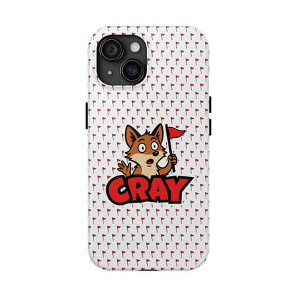 Cray Phone Case - White - Red Flag Fox