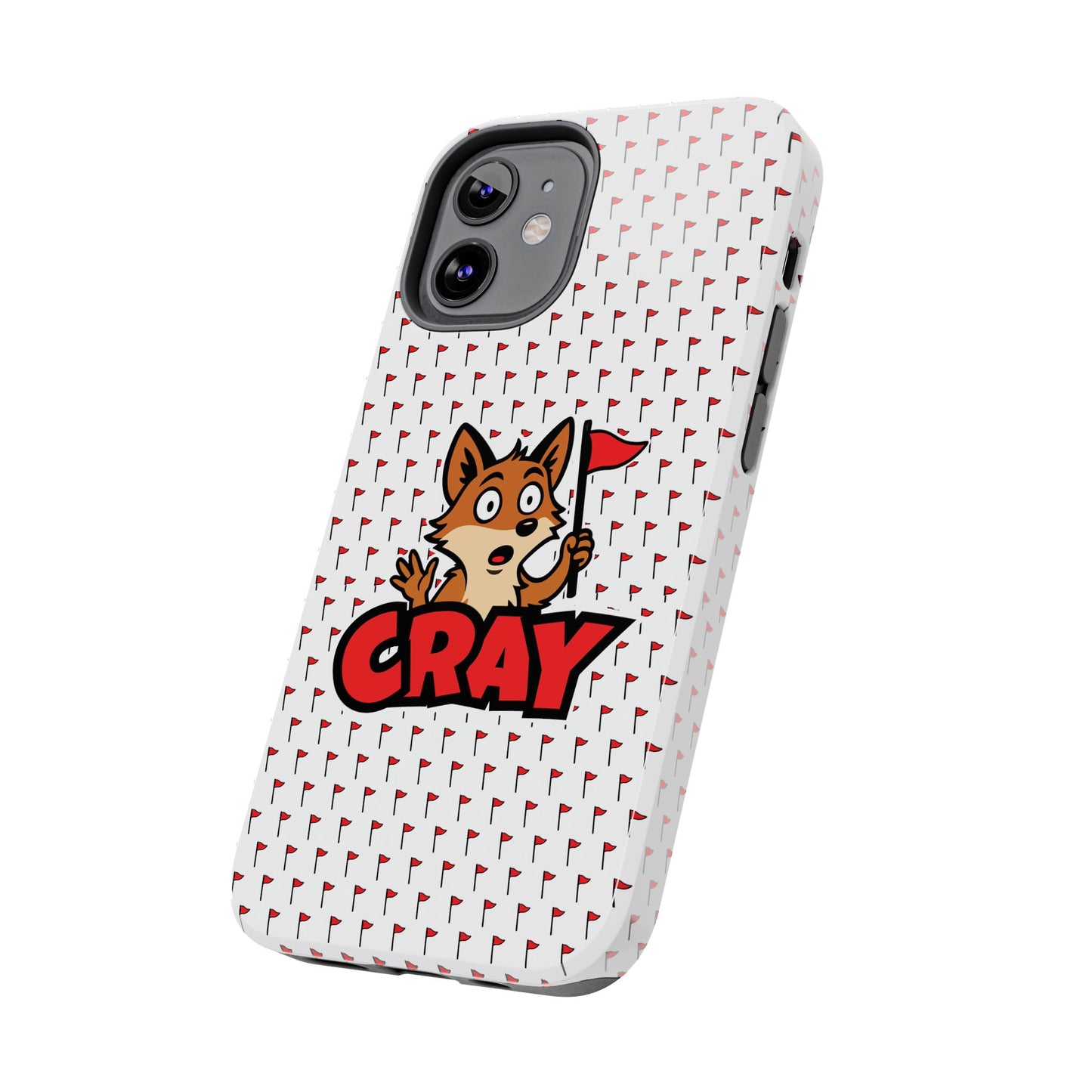 Cray Phone Case - White - Red Flag Fox
