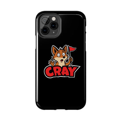 Cray Phone Case - Black - Red Flag Fox