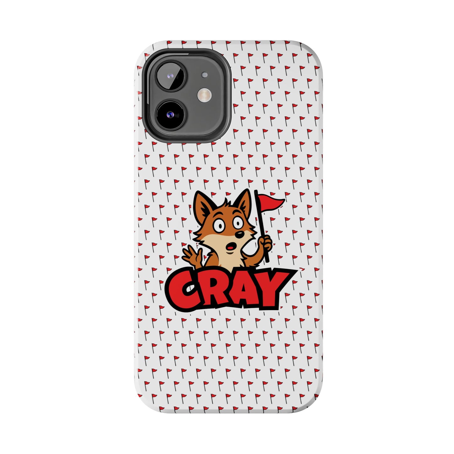 Cray Phone Case - White - Red Flag Fox